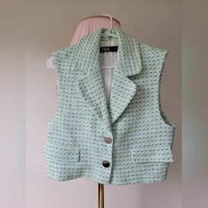Zara Mint Green Vest Size XS